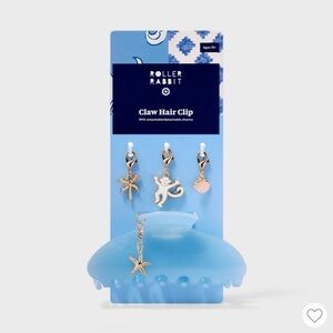 Roller Rabbit x Target Blue Claw Hair Clip with Gold Charms